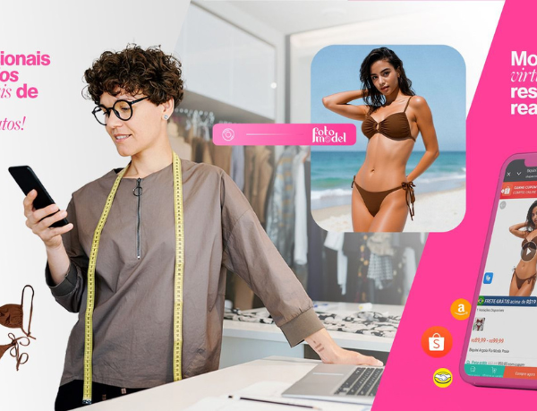 FotoModel destaca que usar fotografias geradas por IA agiliza o lançamento de novas coleções com qualidade profissional.